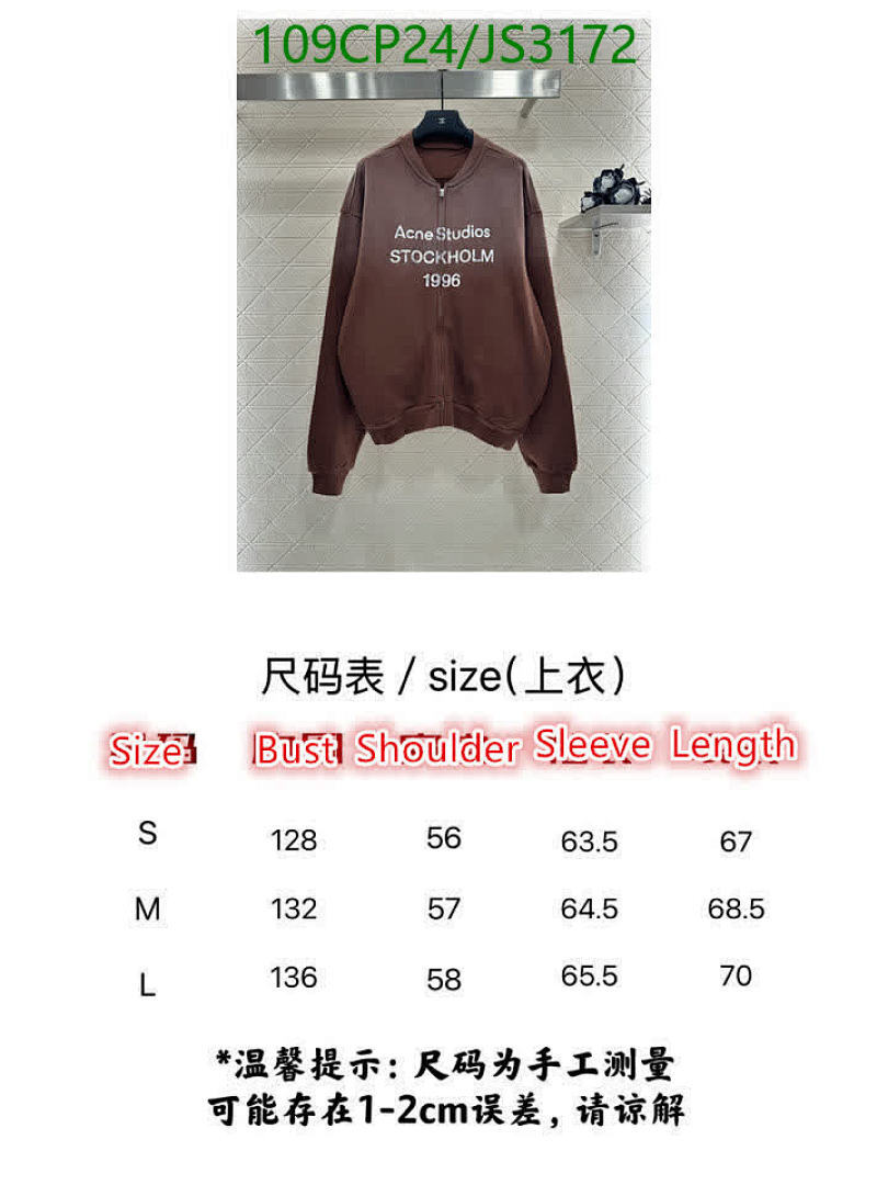 Acne Studios-Clothing Code: JS3172 $: 109USD