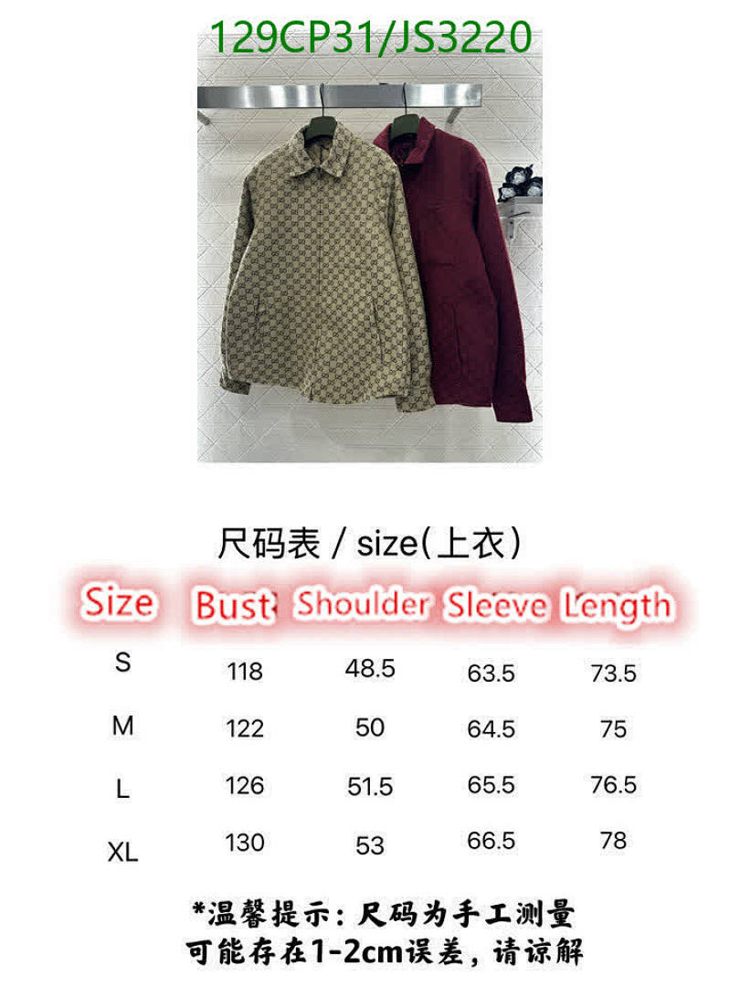 Gucci-Clothing Code: JS3220 $: 129USD