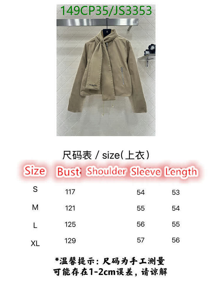 Dior-Clothing Code: JS3353 $: 149USD