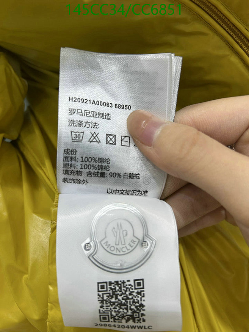 Moncler-Down jacket Men Code: CC6851 $: 145USD