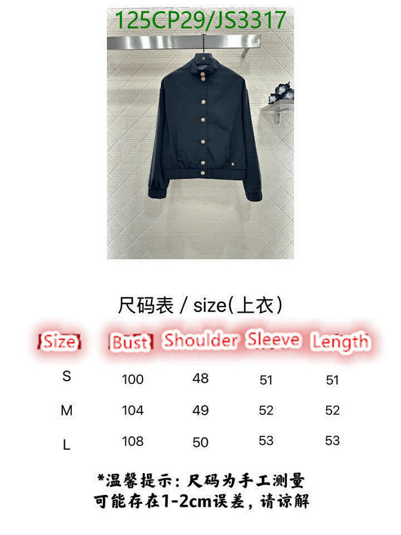 Chanel-Clothing Code: JS3317 $: 125USD