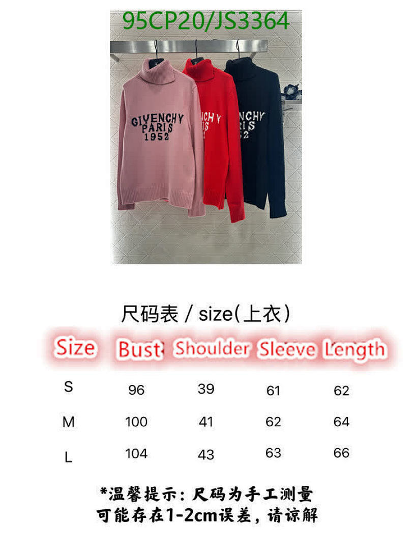 Givenchy-Clothing Code: JS3364 $: 95USD