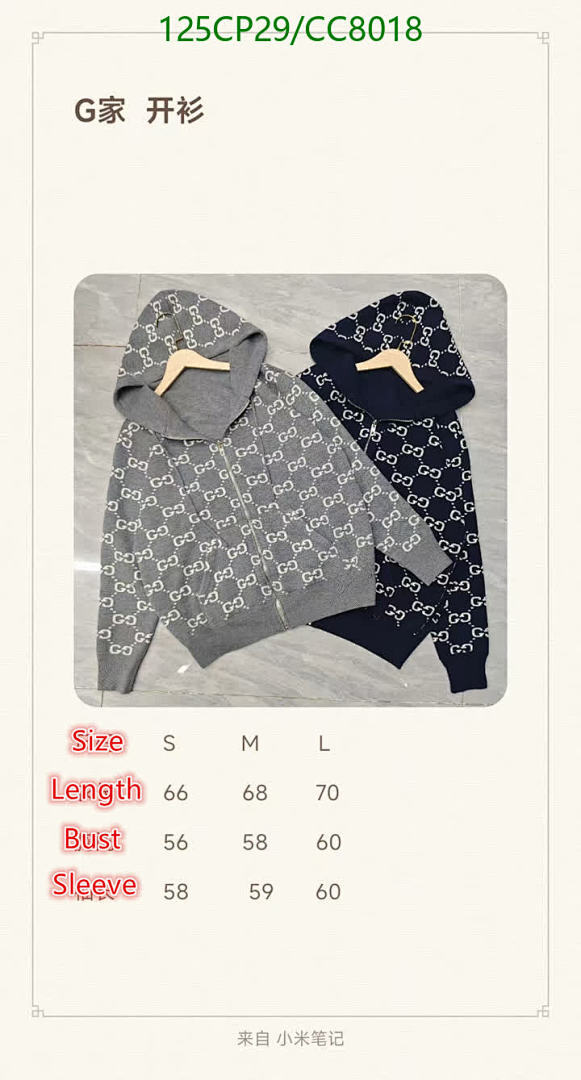 Gucci-Clothing Code: CC8018 $: 125USD