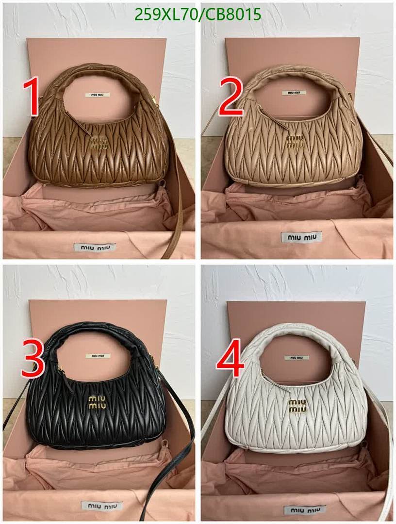 Miu Miu-Bag-Mirror Quality Code: CB8015 $: 259USD