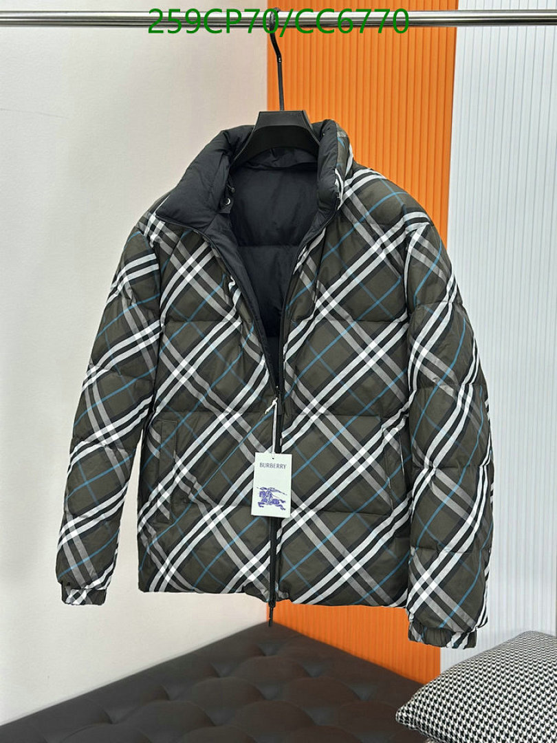 Burberry-Down jacket Men Code: CC6770 $: 259USD