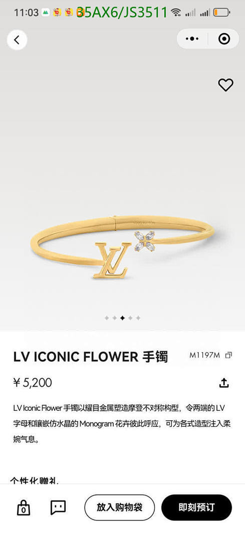 LV-Jewelry Code: JS3511 $: 35USD