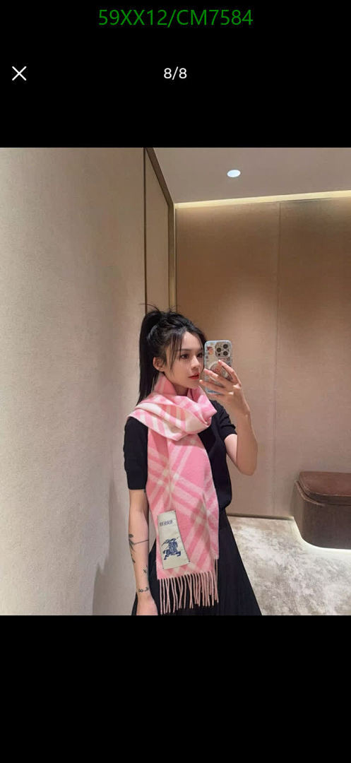 Burberry-Scarf Code: CM7584 $: 59USD