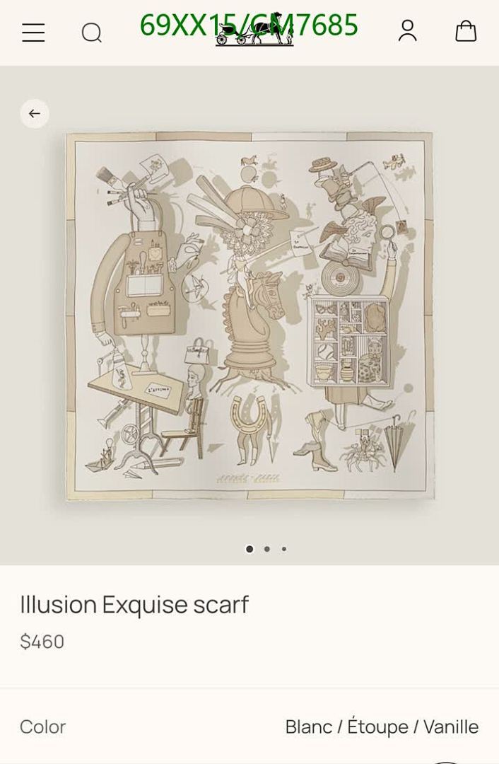 Hermes-Scarf Code: CM7685 $: 69USD