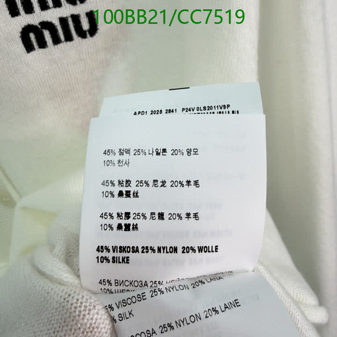 MIUMIU-Clothing Code: CC7519 $: 100USD
