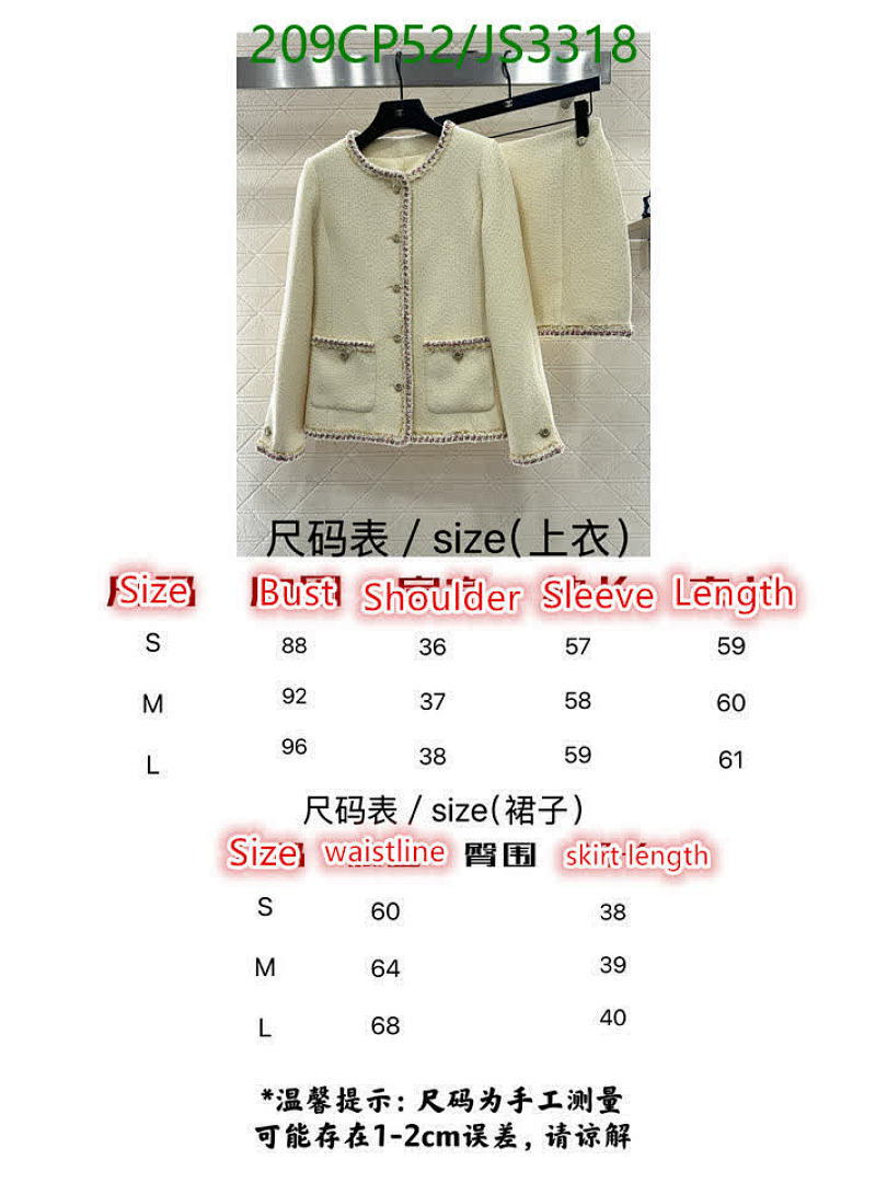 Chanel-Clothing Code: JS3318 $: 209USD