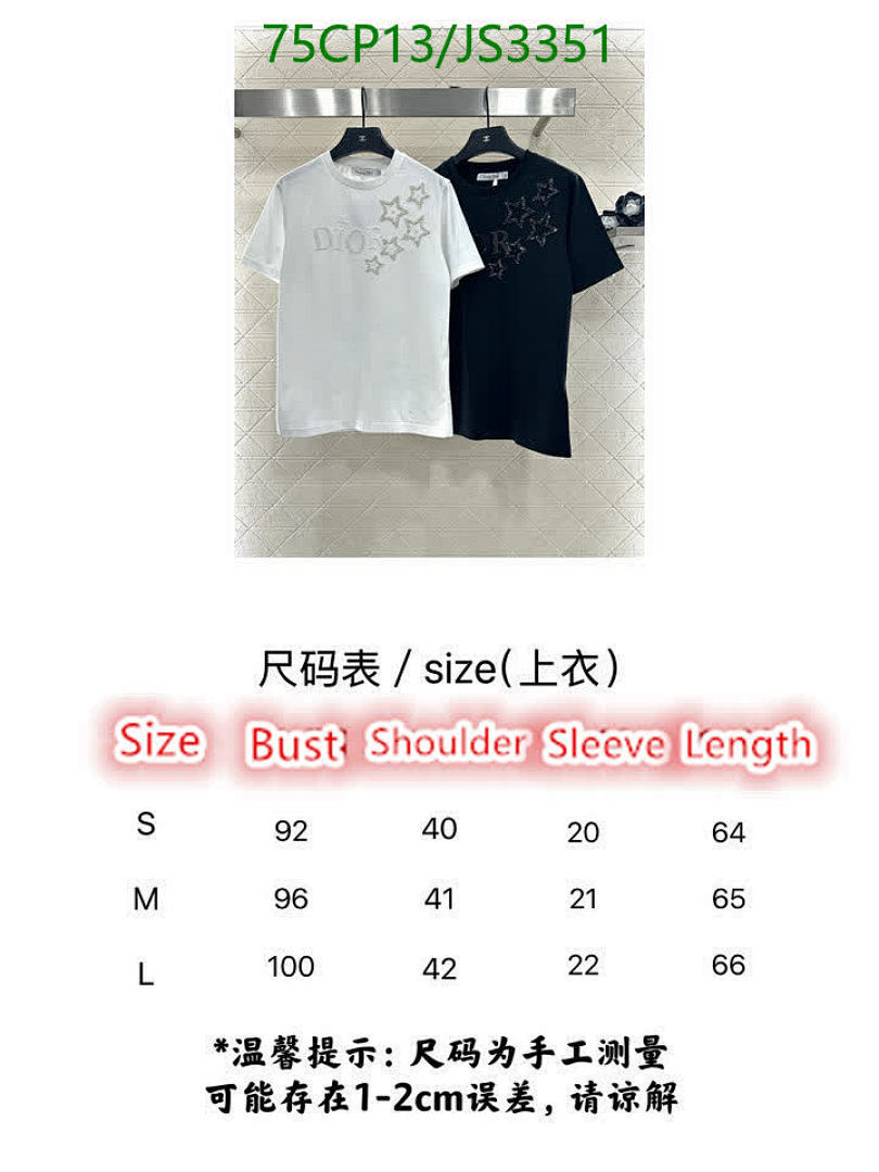 Dior-Clothing Code: JS3351 $: 75USD