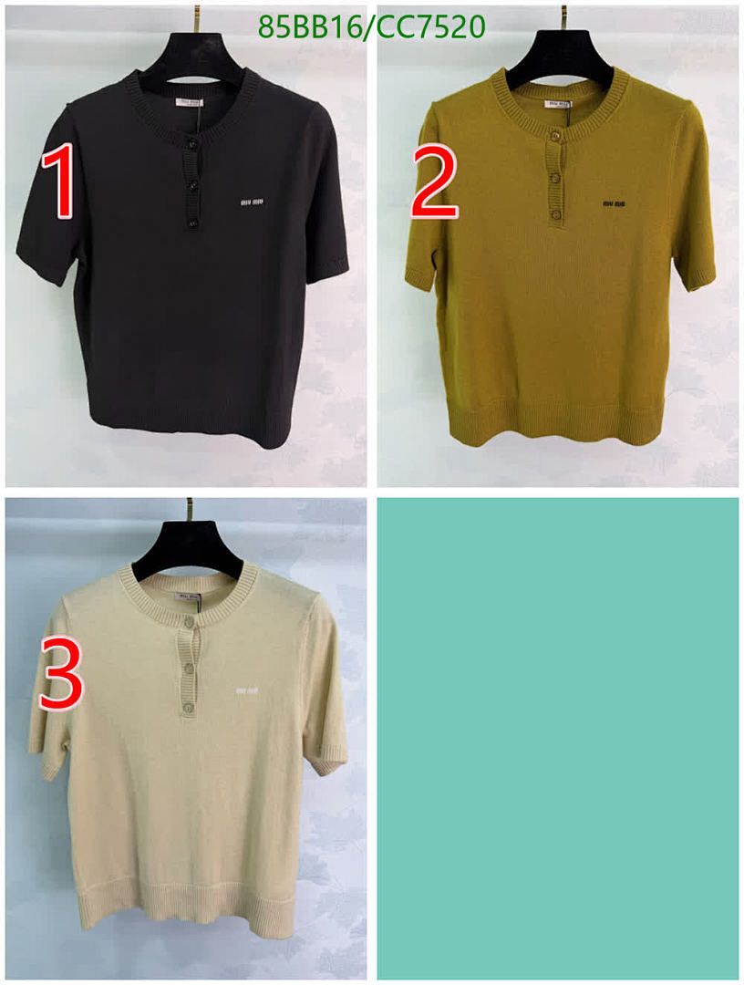 MIUMIU-Clothing Code: CC7520 $: 85USD