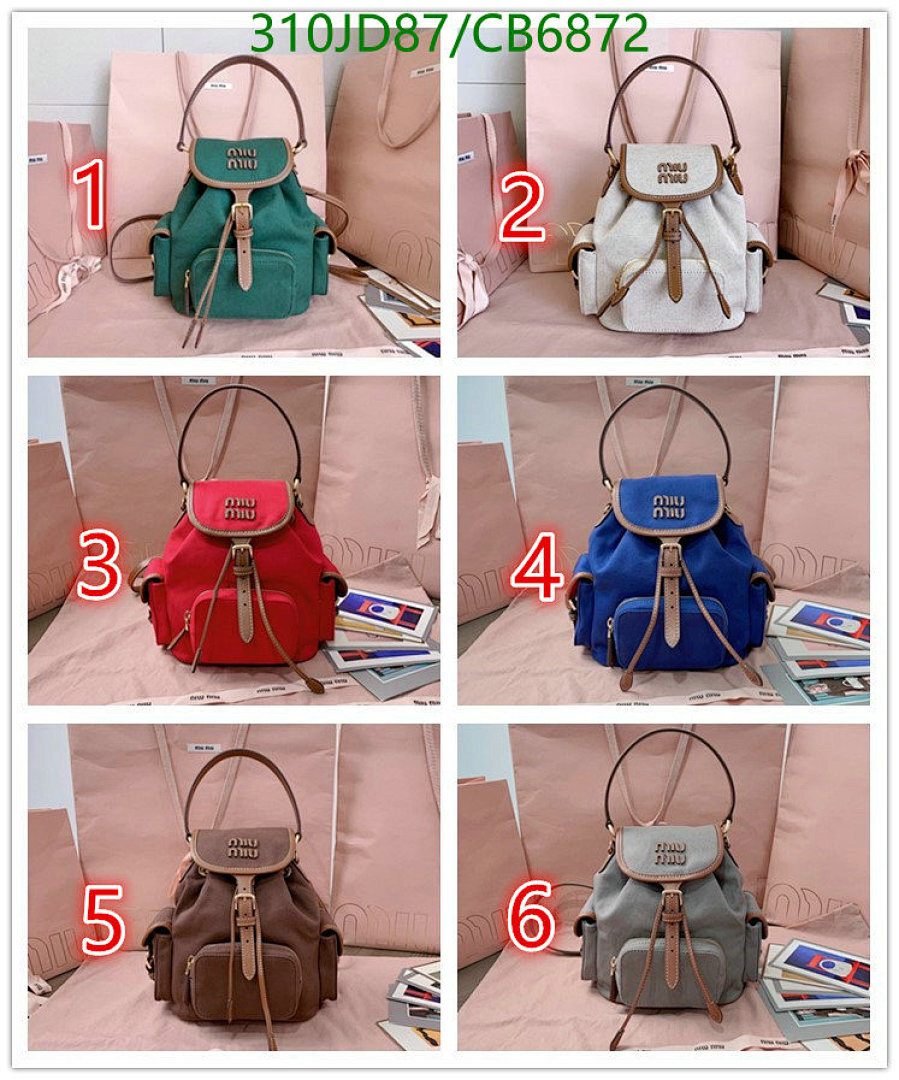 Miu Miu-Bag-Mirror Quality Code: CB6872 $: 310USD