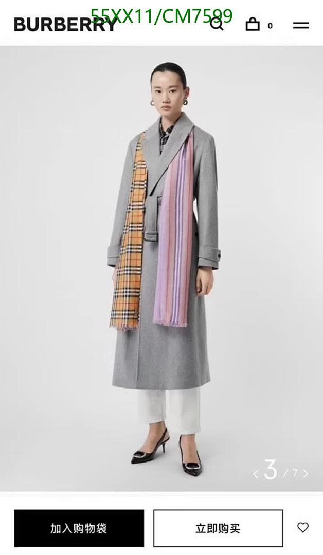 Burberry-Scarf Code: CM7599 $: 55USD