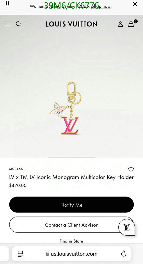 LV-Key pendant Code: CK6776 $: 39USD