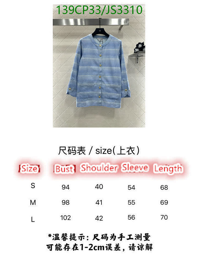 Chanel-Clothing Code: JS3310 $: 139USD