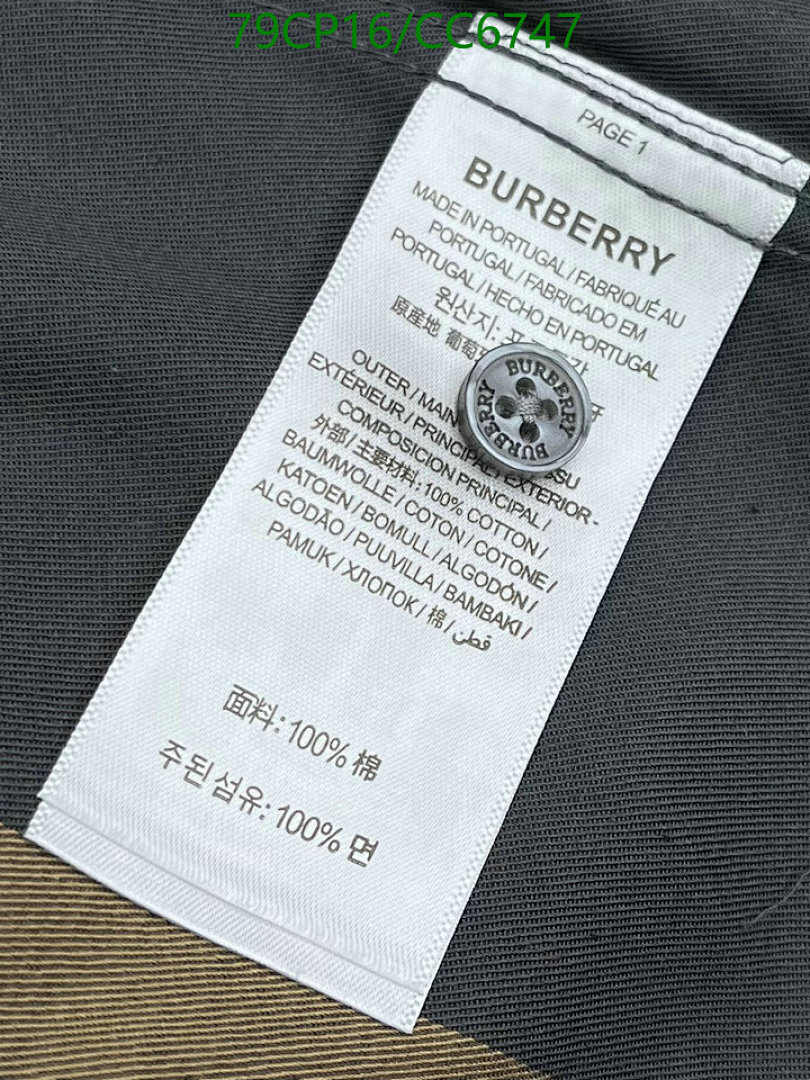 Burberry-Clothing Code: CC6747 $: 79USD