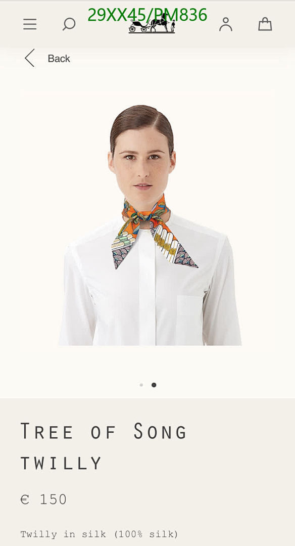 Hermes-Scarf Code: PM836 $: 29USD
