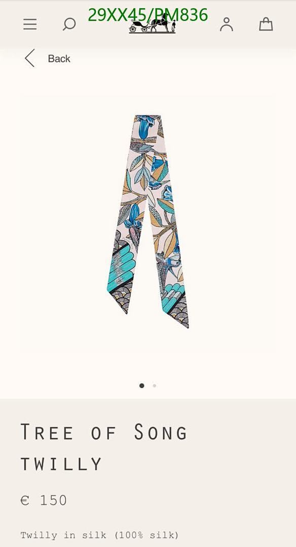 Hermes-Scarf Code: PM836 $: 29USD