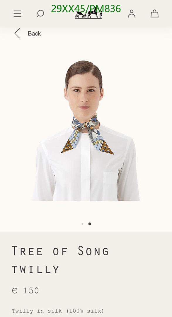 Hermes-Scarf Code: PM836 $: 29USD