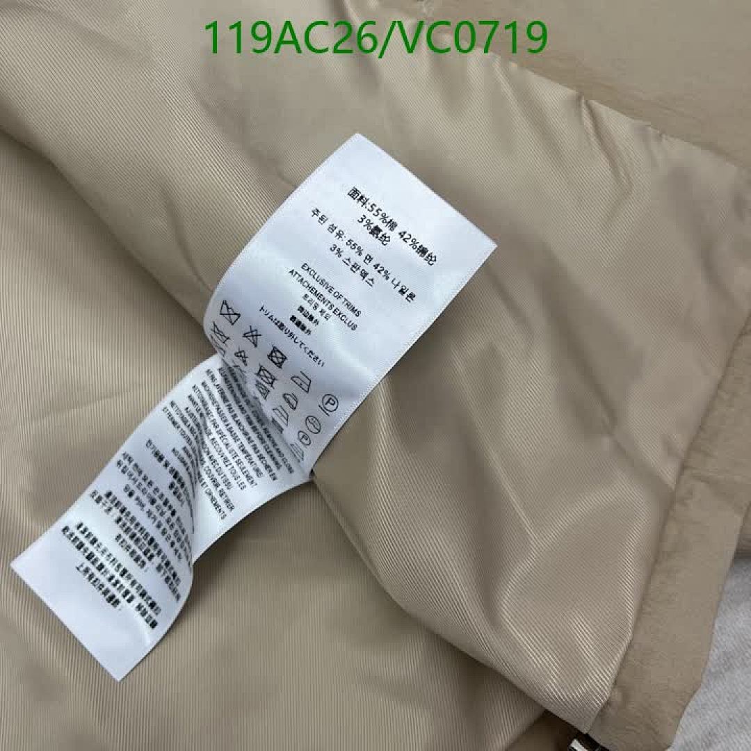 Burberry-Clothing Code: VC0719 $: 119USD