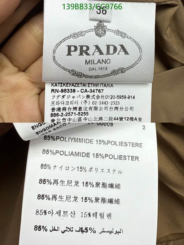 Prada-Clothing Code: CC9766 $: 139USD