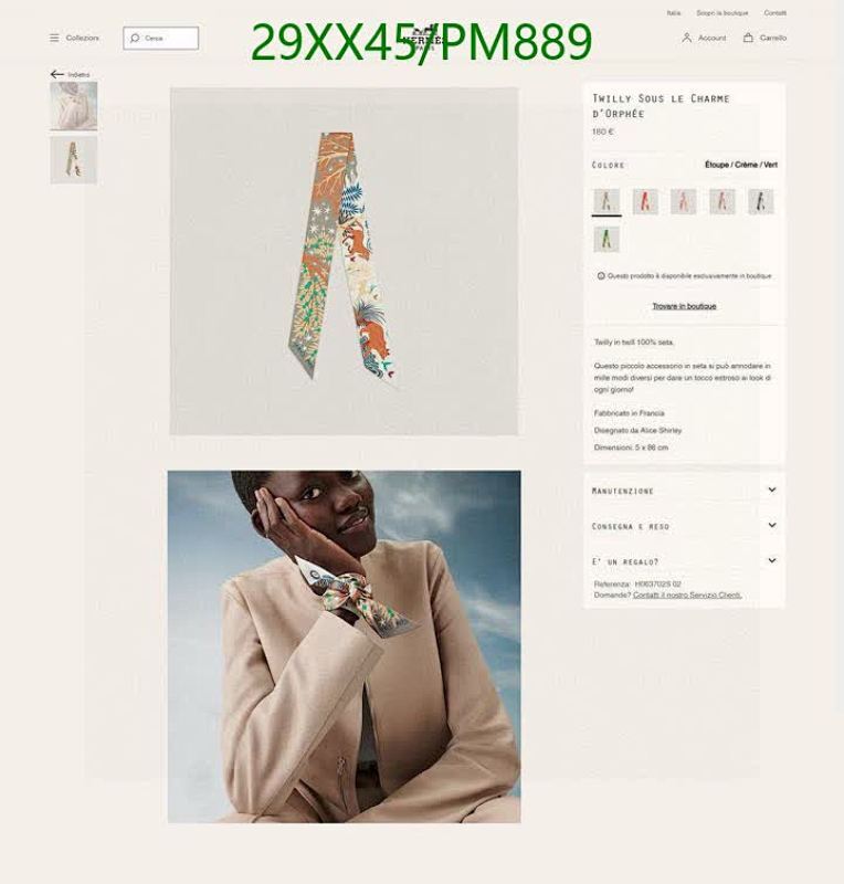 Hermes-Scarf Code: PM889 $: 29USD