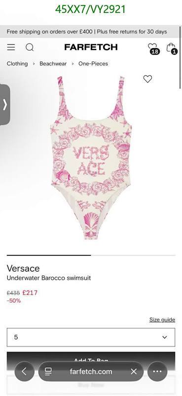 Versace-Swimsuit Code: VY2921 $: 45USD
