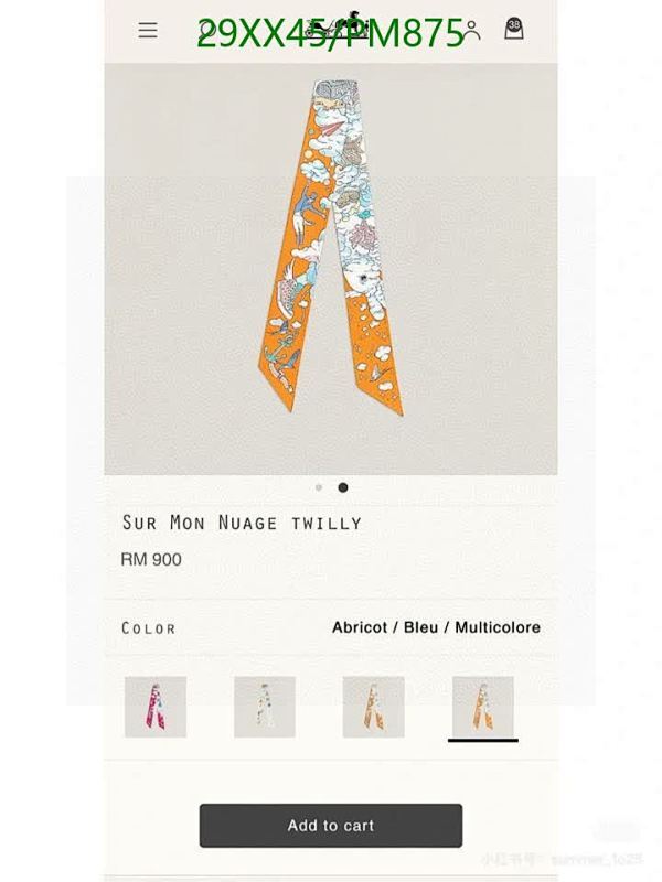 Hermes-Scarf Code: PM875 $: 29USD