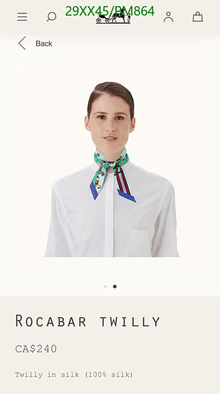 Hermes-Scarf Code: PM864 $: 29USD