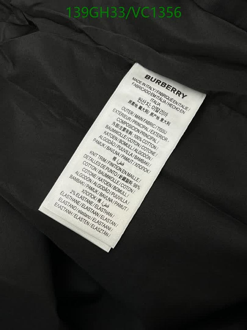 Burberry-Clothing Code: VC1356 $: 139USD