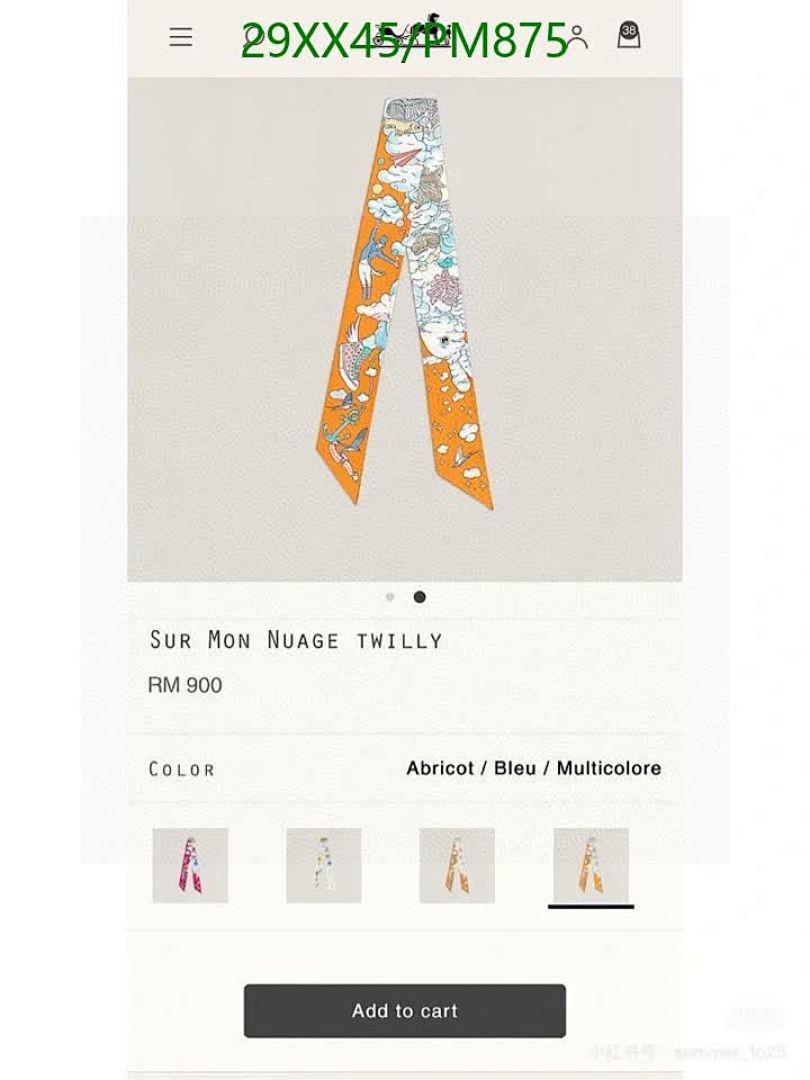 Hermes-Scarf Code: PM875 $: 29USD