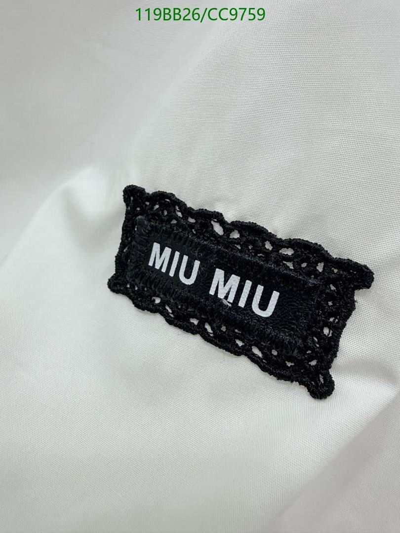 Miu Miu-Clothing Code: CC9759 $: 119USD