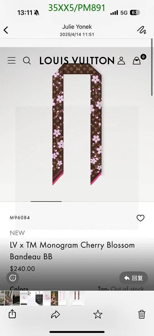 LV-Scarf Code: PM891 $: 35USD