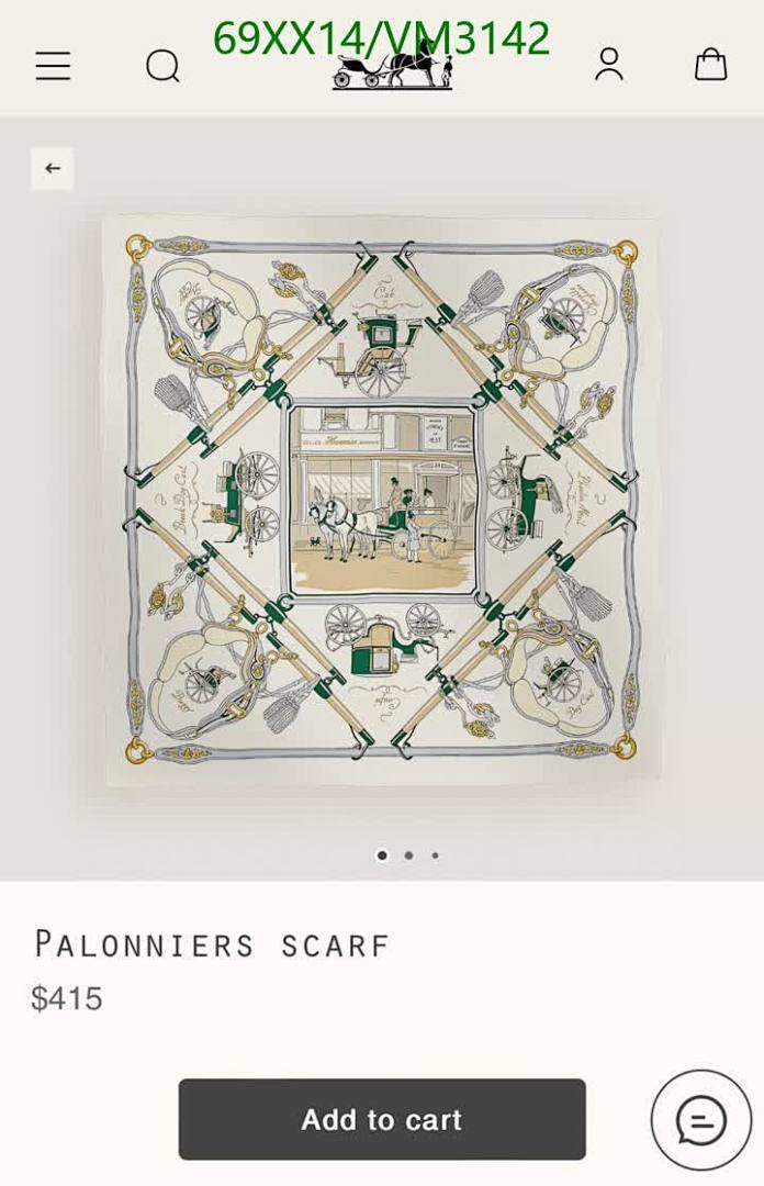 Hermes-Scarf Code: VM3142 $: 69USD