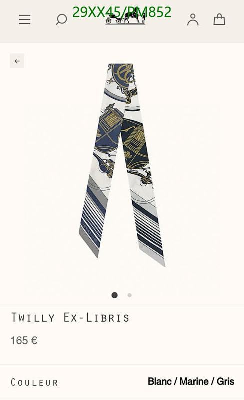 Hermes-Scarf Code: PM852 $: 29USD