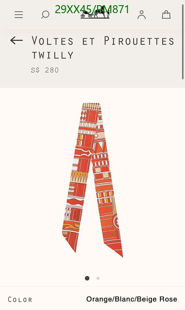 Hermes-Scarf Code: PM871 $: 29USD