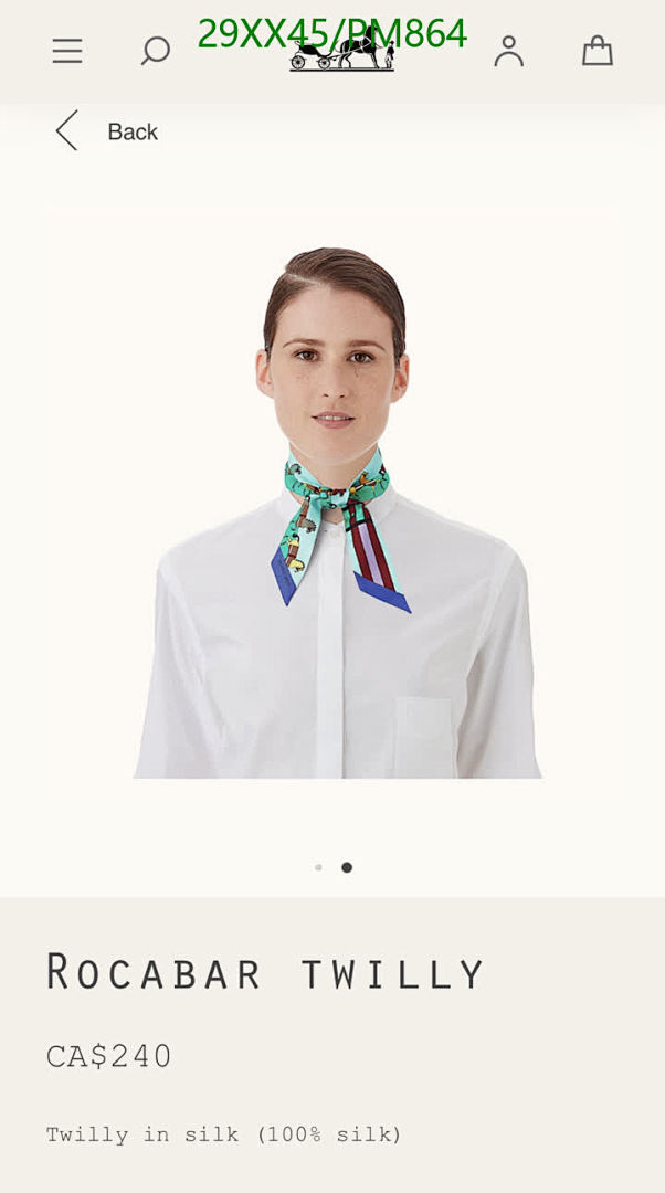 Hermes-Scarf Code: PM864 $: 29USD