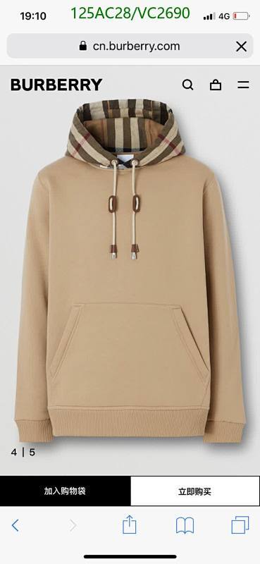 Burberry-Clothing Code: VC2690 $: 125USD