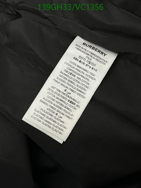 Burberry-Clothing Code: VC1356 $: 139USD