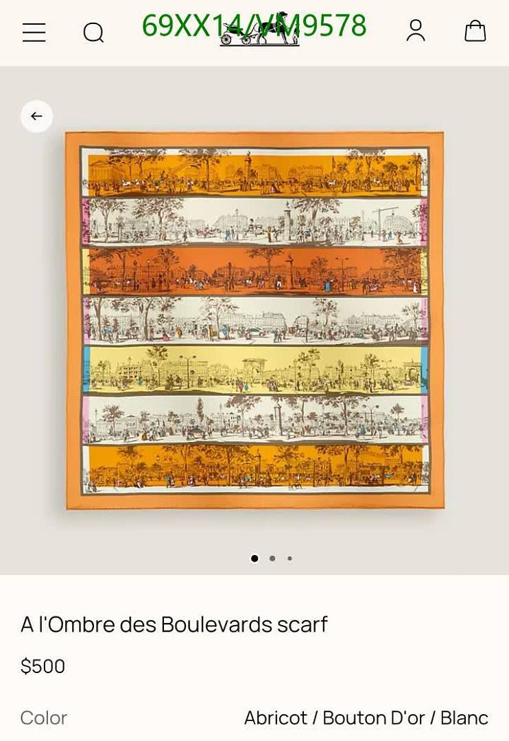 Hermes-Scarf Code: VM9578 $: 69USD