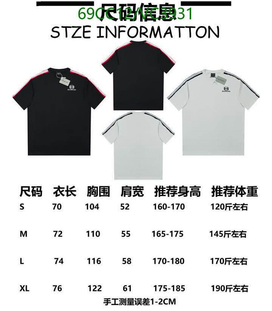 Balenciaga-Clothing Code: VC3931 $: 69USD