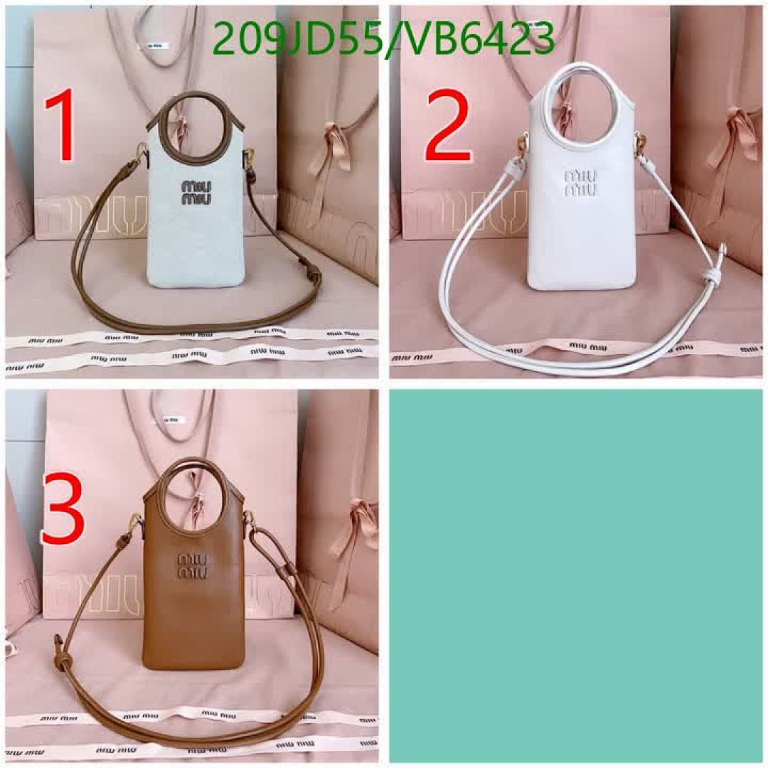 Miu Miu-Bag-Mirror Quality Code: VB6423 $: 209USD