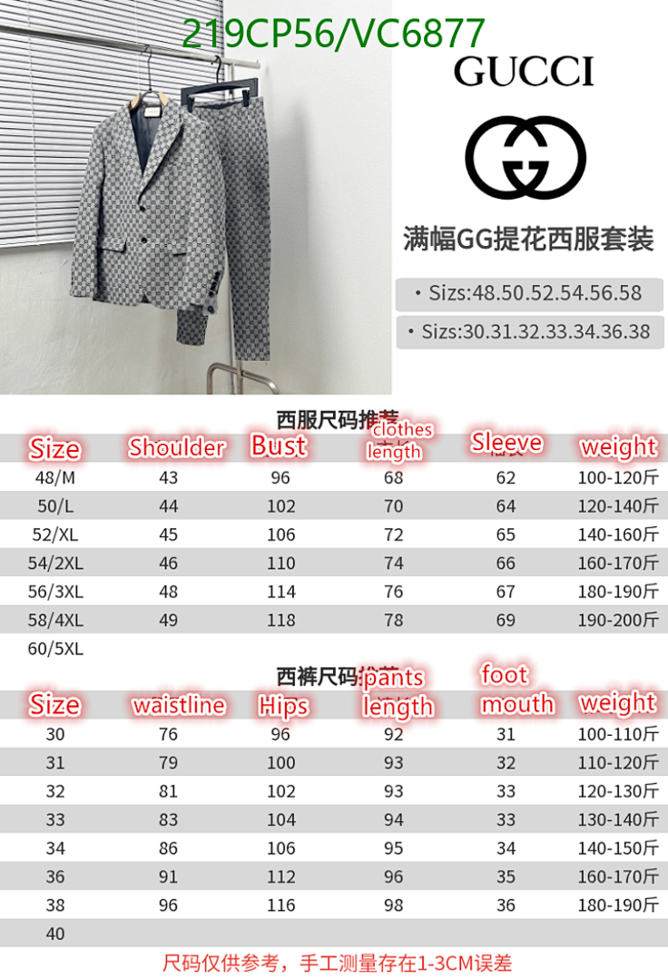 Gucci-Clothing Code: VC6877