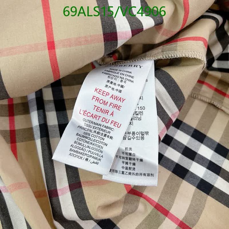 Burberry-Kids Clothing Code: VC4906 $: 69USD