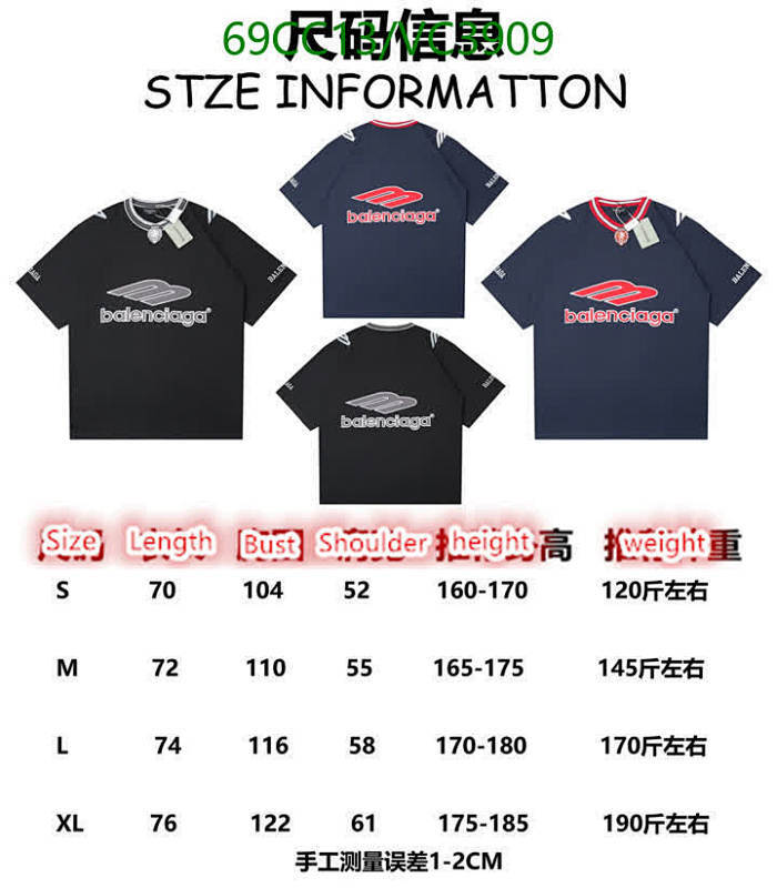 Balenciaga-Clothing Code: VC3909 $: 69USD