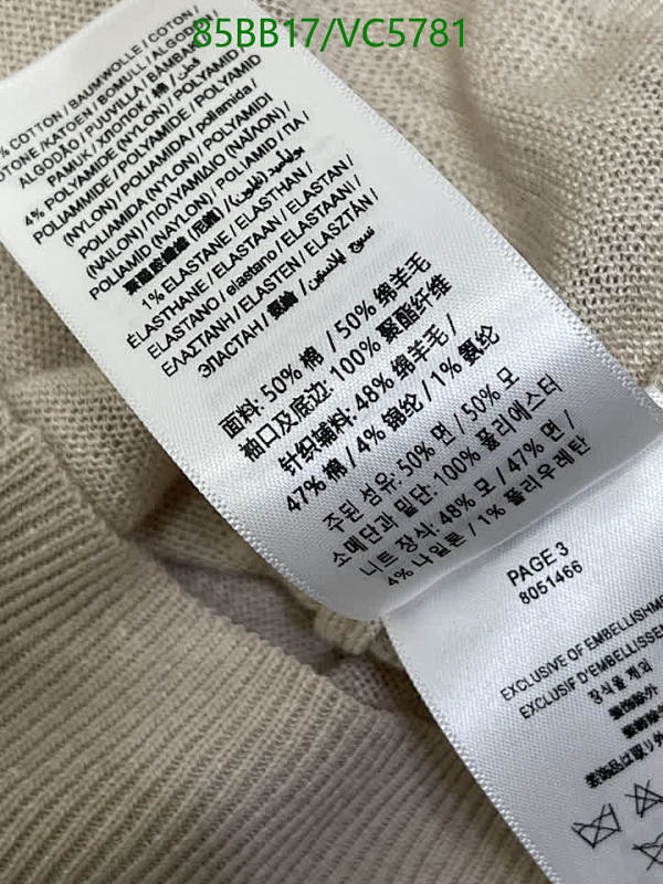 Burberry-Clothing Code: VC5781 $: 85USD