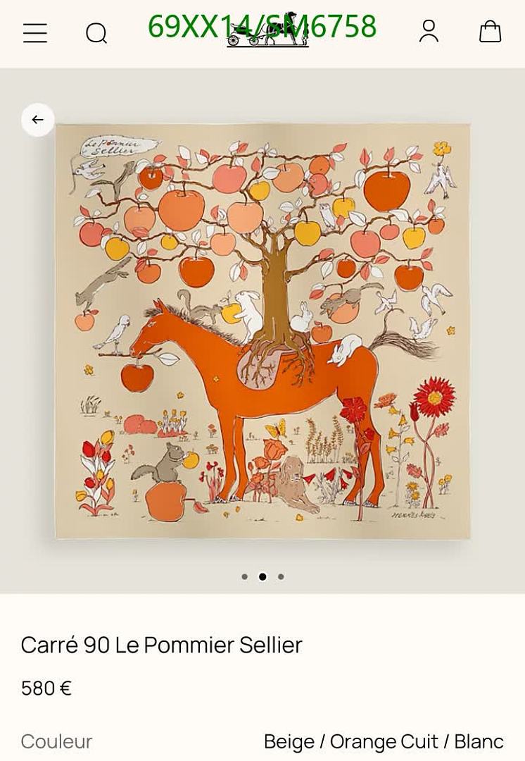 Hermes-Scarf Code: SM6758 $: 69USD
