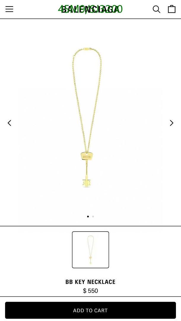 Balenciaga-Jewelry Code: SJ3200 $: 45USD