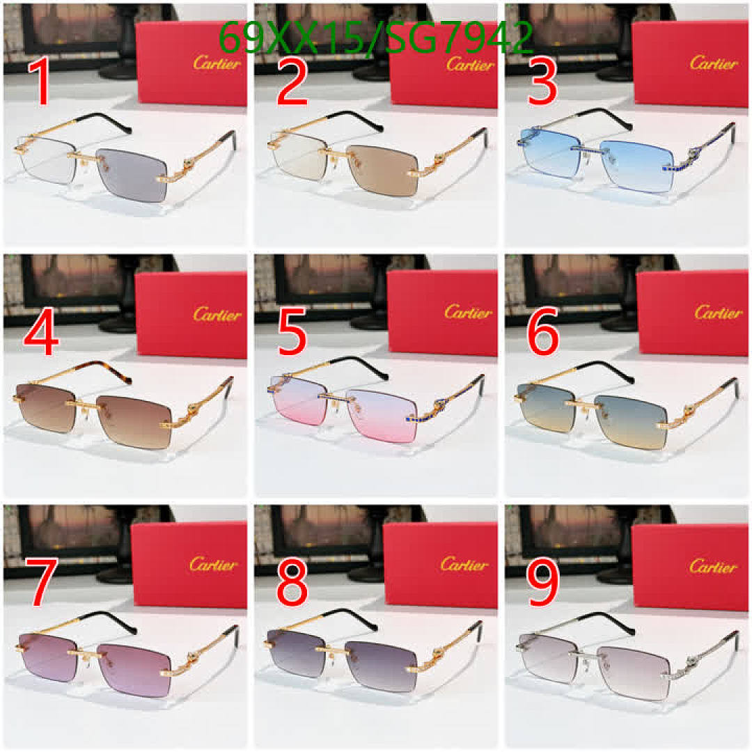 Cartier-Glasses Code: SG7942 $: 69USD
